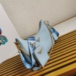 Borsa a mano/borsa hobo Saffiano Prada Re-Edition 2005 Blu