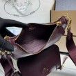 Borsa a mano/borsa hobo Saffiano Prada Re-Edition 2005 Borgogna