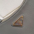 Borse firmate replica/borsa hobo Saffiano Prada Re-Edition 2005 Grigio