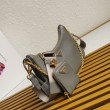 Borse firmate replica/borsa hobo Saffiano Prada Re-Edition 2005 Grigio
