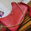 Imitazioni borse griffate a mano/borsa hobo Saffiano Prada Re-Edition 2005 Rosso