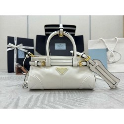 Imitazioni borse griffate a mano Prada Bonnie mini 1BA486 Bianco
