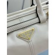 Imitazioni borse griffate a mano Prada Bonnie mini 1BA486 Bianco