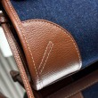 Borsa Replica 1:1 a mano Prada Bonnie mini 1BA486 Blu/Marrone