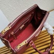 Borsa a mano Prada Galleria Saffiano piccola/media/grande Borgogna