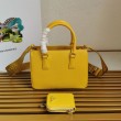 Borsa a mano Prada Galleria Saffiano piccola/media/grande Giallo
