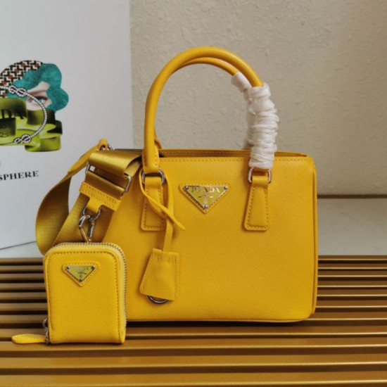 Borsa a mano Prada Galleria Saffiano piccola/media/grande Giallo