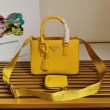 Borsa a mano Prada Galleria Saffiano piccola/media/grande Giallo