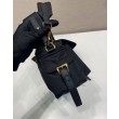 Borsa a spalla Prada Explore Re-Nylon media con patta 1BD394 nero