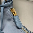 Borsa hobo mini Prada Re-Edition 2005 Re-Nylon Saffiano 1N204M Blu