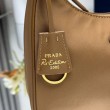 Borsa hobo mini Prada Re-Edition 2005 Re-Nylon Saffiano 1N204M Marrone