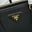 Borsa tote media Prada Galleria Saffiano 1BA457 nero