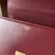 Borse Celine Teen Triomphe in pelle di vitello rossa