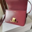 Borse Celine Teen Triomphe in pelle di vitello rossa