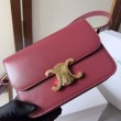 Borse Celine Teen Triomphe in pelle di vitello rossa