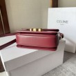 Borse Celine Teen Triomphe in pelle di vitello rossa