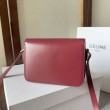 Borse Celine Teen Triomphe in pelle di vitello rossa