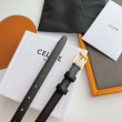 Cintura Celine Elegant Charm 18mm Nera finiture dorate Cintura Celine Elegant Charm 18mm Nera finiture dorate