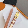 Cintura Celine Triomphe media 25mm con fibbia finitura oro