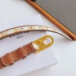 Cintura Celine Triomphe media 25mm con fibbia finitura oro