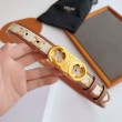 Cintura Celine Triomphe media 25mm con fibbia finitura oro
