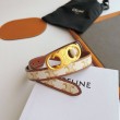 Cintura Celine Triomphe media 25mm con fibbia finitura oro
