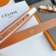 Cintura Celine Triomphe Media 25mm Marrone