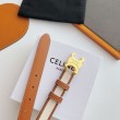 Cintura Celine Triomphe Media 25mm Marrone