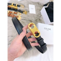 Cintura Celine Triomphe Media 25mm taurillon nero