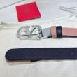 Qualità superiore replica Cintura reversibile con logo VLogo Valentino Garavani 30mm Albicocca/Nero