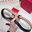 Qualità superiore replica Cintura reversibile con logo VLogo Valentino Garavani 30mm Albicocca/Nero