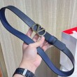 Cintura reversibile con logo VLogo Valentino Garavani 30mm Blu/Nero