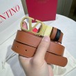 Cintura reversibile con logo VLogo Valentino Garavani 30mm Marrone/Nero