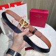 Cintura reversibile con logo VLogo Valentino Garavani 30mm Marrone/Nero
