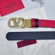 Cintura reversibile con logo VLogo Valentino Garavani 30mm Rosso/Nero