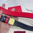 Cintura reversibile con logo VLogo Valentino Garavani 30mm Rosso/Nero