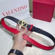 Cintura reversibile con logo VLogo Valentino Garavani 30mm Rosso/Nero