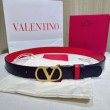 Cintura reversibile con logo VLogo Valentino Garavani 30mm Rosso/Nero