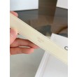 Pari all'originale replica Cintura Vivienne Celine Medium 25mm in pelle di vitello naturale Bianco