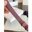 Pari all'originale replica Cintura Vivienne Celine Medium 25mm in pelle di vitello naturale Borgogna