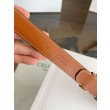 Alta gamma replica Cintura Vivienne Celine Medium 25mm in pelle di vitello naturale Marrone
