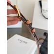 Alta gamma replica Cintura Vivienne Celine Medium 25mm in pelle di vitello naturale Marrone