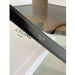 Qualità da grande replica Cintura Vivienne Celine Medium 25mm in pelle di vitello naturale Nero