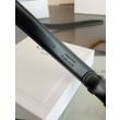 Qualità da grande replica Cintura Vivienne Celine Medium 25mm in pelle di vitello naturale Nero
