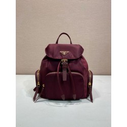 Zaino Prada medio Re-Nylon con marsupio 1BZ811 Borgogna