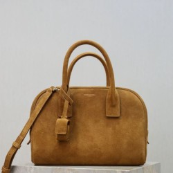 Replica qualità specchio Borse  a mano piccola Sac De Jour Boston YSL Saint Laurent nera scamosciato