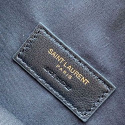 Replica Borsa mini hobo Amalia YSL Saint Laurent Grigio scamosciato Imitazioni Replica qualità specchio Borsa mini hobo Amalia YSL Saint Laurent Grigio scamosciato