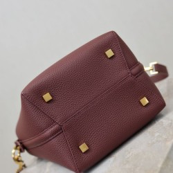 Replica Borsa a secchiello piccola YSL Saint Laurent LE 37 marrone Imitazioni Replica qualità specchio Borsa a secchiello piccola YSL Saint Laurent LE 37 marrone
