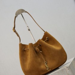 Replica Borsa a tracolla PARIS VII YSL Saint Laurent Jamie Pochon scamosciata marrone Imitazioni Replica qualità specchio Borsa a tracolla PARIS VII YSL Saint Laurent Jamie Pochon scamosciata marrone