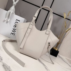 Replica qualità specchio Borsa tote media classica Loewe Hammock Flip Beige